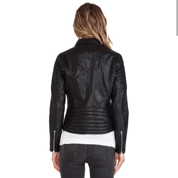 Blank NYC Faux Leather Moto Jacket Black Size M - Picture 4 of 7